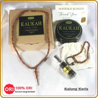 Kalung Kokka Keris untuk Kesehatan Bersertifikat Asli Free Parfum Gelang 33 Kaukah Coklat