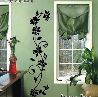 Wall Stiker Bunga Dinding Lemari Hiasan Dekorasi Rumah Cutting Sticker