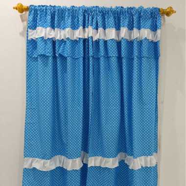 BL - GORDEN JENDELA MODEL SERUT MOTIF POLKA SERUT POLKA BIRU