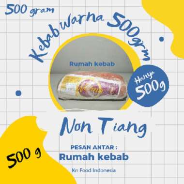 Daging Kebab Warna 500gr Tanpa Tiang - Gosend Daging Kebab Sapi 500gr Halal Bpom.