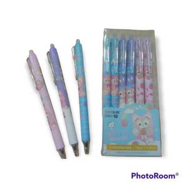 PULPEN GEL BISA DIHAPUS MODEL CLICK KARAKTER KARTUN ISI 1 PULPEN K9821