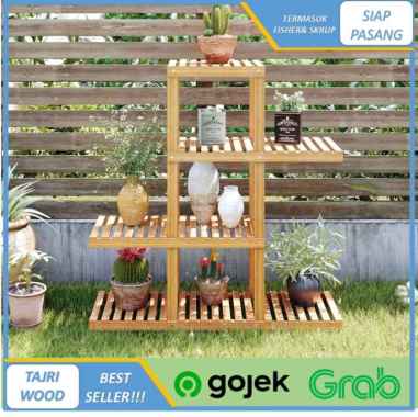 RAK BUNGA SUSUN TANAMAN HIAS 8 POT 80CM/ RAK SERBAGUNA/ RAK BUNGA UNIK