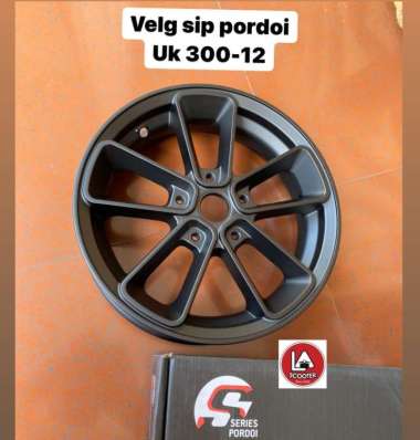 Velg sip pordoi 300-12" (full black) utk vespa matic / PX