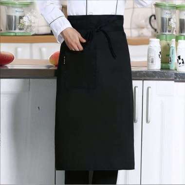 Apron Setengah Badan Panjang | Celemek Rok Koki Barista Chef Waitress | Half Body Long Waist Apron 7