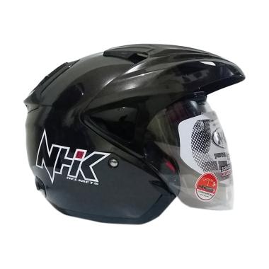 Jual NHK Predator Double Visor Helm Half Face - Gun Metal 