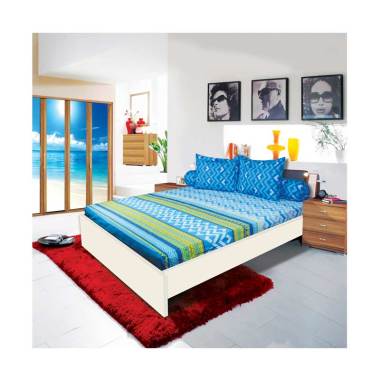 jual my motif aztec set sprei blue 180 x 200 x 22 jual my motif aztec set sprei blue 180 x 200 x 22