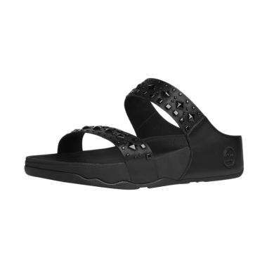 Jual Fitflop Biker Chic Slide Sandal Wanita All Black Jual Fitflop Biker Chic Slide Sandal Wanita All Black