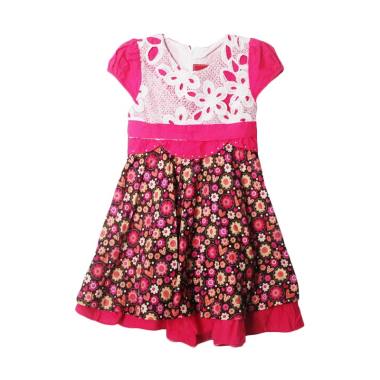 Jual TWO MIX 2244 Love Badan Broklat Dress Anak - Brown
