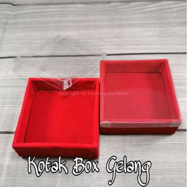 KOTAK BOX PERHIASAN TUTUP MIKA UNTUK PERHIASAN CINCIN GELANG TUNANGAN DAN LAMARAN SESERAHAN 10x6cm