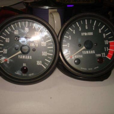 Speedometer Tachometer Assy Yamaha RX125 Twin Original Yamaha Japan Black