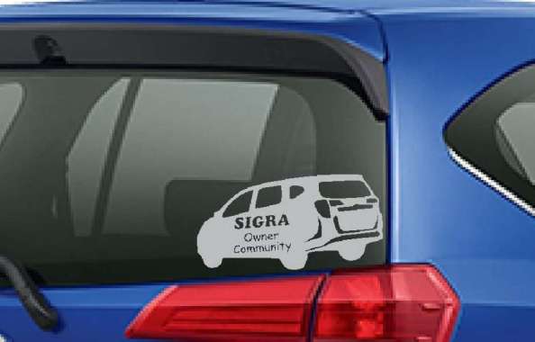 Stiker Sigra Owner Community Daihatsu Mobil Body Kaca Belakang Sticker