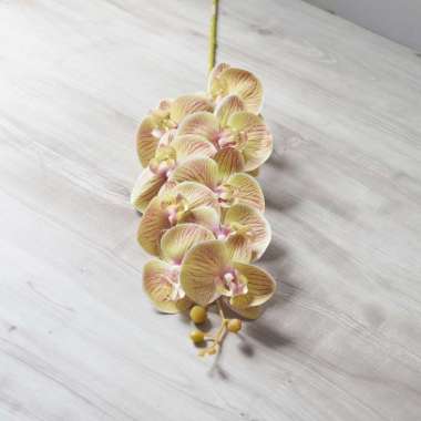 Bunga Artificial Anggrek Orchid Dyed Phalaenopsis Latex (B22044) warna Biru