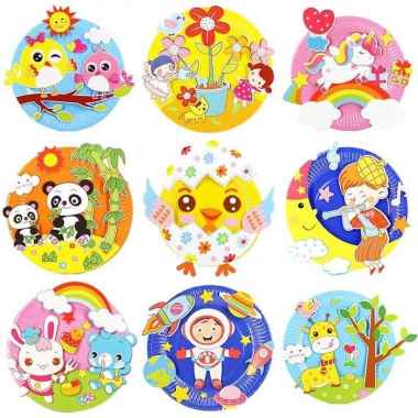 Mainan DIY Tempelan Piring Karakter Unik Education Untuk Anak 001