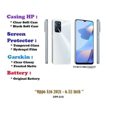 Oppo A16 2021 - 6.52 inch - Case - Screen Protector - Battery - Dll Clear Soft case