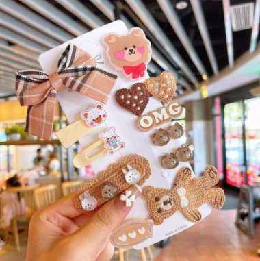OEM RB-C341-C342 Jepit Rambut Anak Lucu Set 10 IN 1 / Baby Hair Clip Ala Korea / Jepit Rambut Korea