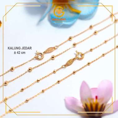 KALUNG JEDAR EMAS ASLI 8K (375) KODE KLJEDAR 422 KALUNG DEWASA PANJANG 42 CM DAN GELANG MERICA BLGLU