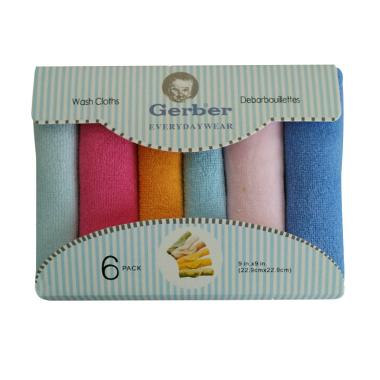 Jual Gerber Washcloths Sapu Tangan Bayi Motif B 6 Pcs jual gerber washcloths sapu tangan bayi motif b 6 pcs