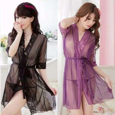 Jual Jakarta Lingerie JLF094C Kimono White Sexy Lingerie ...