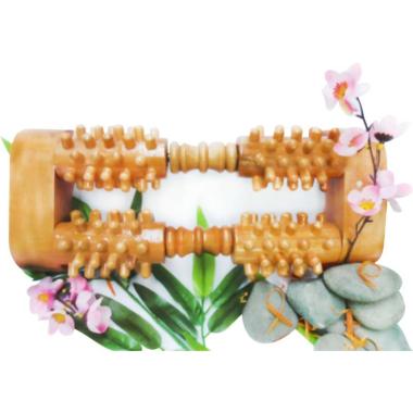 Roller Refleksi Kayu 2 Kaki - Alat Kesehatan Terapi Relaksasi Kaki