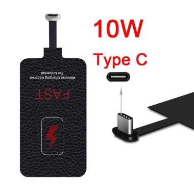 TRIPLEDI Wireless Charger Receiver Fast Charging 10W 2A Adapter Micro USB Type A Type B Type C Light