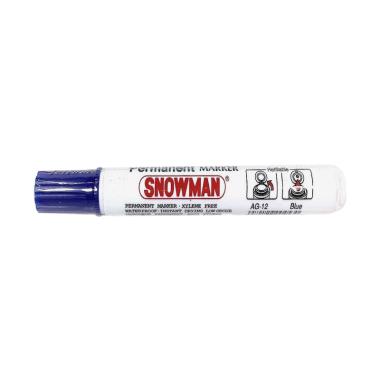 J   ual Snowman White Board Marker Blue Spidol [12 Pcs