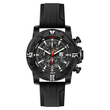 Jam Tangan Fashion Jam tangan pria T5 H 3757 original tali rubber chronograph T5 H 3757 Hitam