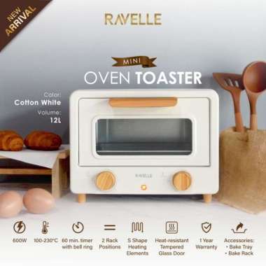 Promo Ravelle Oven Listrik Toaster 12L - Korean Toaster Oven - Oven
