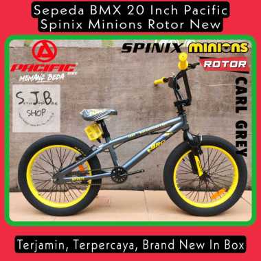 Sepeda BMX 20 Inch PACIFIC SPINIX MINIONS ROTOR New Steel Carl Grey