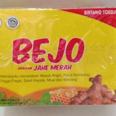 bintang toedjo Bejo dengan jahe merah 1 kotak isi 12 bgks