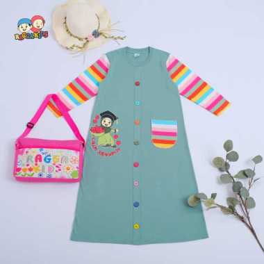 Gamis Anak Raggakids RG 61 XXL Hijau Animasi