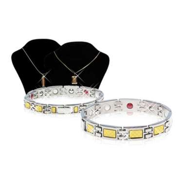 Gelang kesehatan Energy / gelang terapi kesehatan Titanium Prestige Set (Man & Ladies) MAQNVM - stai