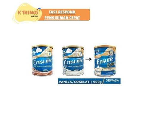 ENSURE 900gr 900 gr Vanilla Vanila Coklat Susu Dewasa Coklat