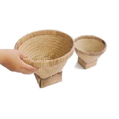 Tempat nasi / bakul / ceting / wakul anyaman bambu L