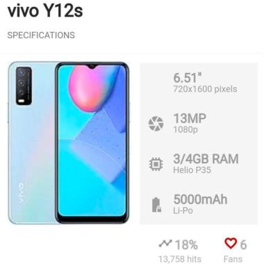Vivo Y12 Terbaru - Harga Desember 2020 | Blibli