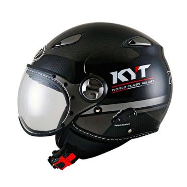 Jual KYT Elsico #3 Helm Motor Half Face - Black Doff Gun 
