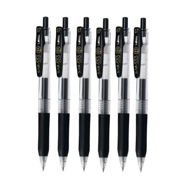 Jual Zebra Sarasa Clip Ballpoint Gel - Black [0.7 mm/6 pcs 