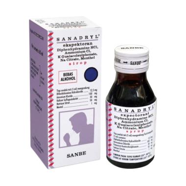 Jual Sanbe Farma Sanadryl Sirup Obat Kesehatan [120 mL