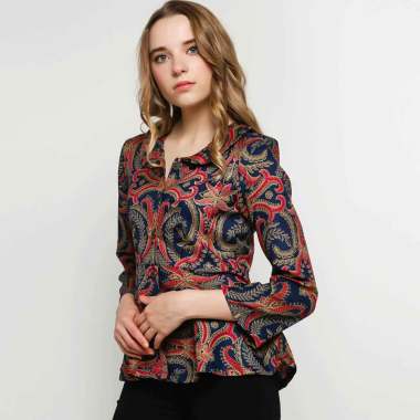Jual Batik Arjunaweda 18212059 Tikar Kupu Blouse Wanita