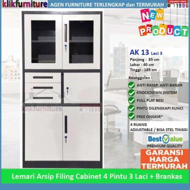 Jual Lemari Arsip 4 Pintu 3 Laci Brankas Terbaik Mei 2022 - Harga Murah