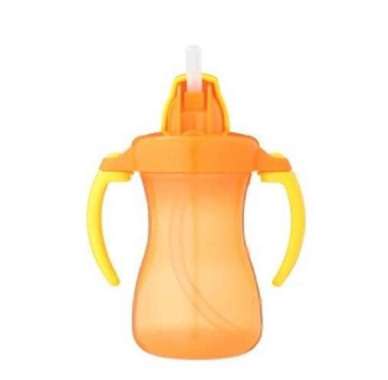 Pigeon Petite Straw Bottle...Botol Minum Sedotan Pigeon Orange