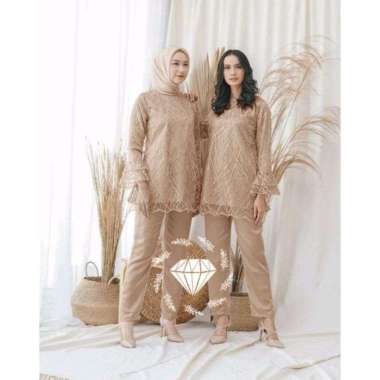 Set Kunfayakun setelan baju wanita setelan baju brukat celana perempuan baju pesta setelan celana wa