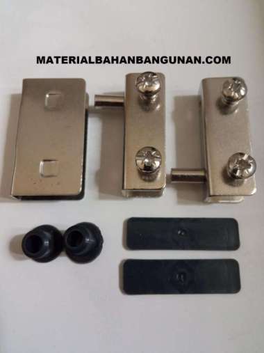 Engsel Kaca Jepit Pivot Magnet Engsel Jepit Lemari Pintu Kaca Chrome