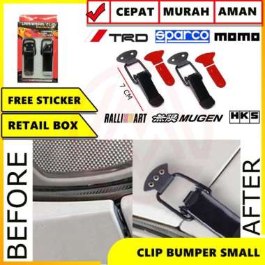 CLIP BUMPER UNIVERSAL SMALL CLIP BUMPER RACING SMALL KECIL 7 CM SMALL RALLIART warna