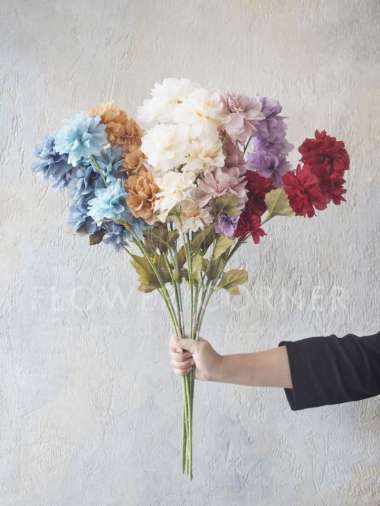 Bunga Artificial Camelia Spray 5 Kuntum (B22112) warna Ungu