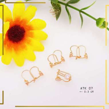 ANTING BAYI USIA 0-12 BULAN ANTING ANAK EMAS ASLI KADAR 375/8K DAN 300/6K ANTING KECIL LUCU ATK 7 6K