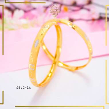 GELANG KERONCONG EMAS ASLI KADAR 16K (700) GELANG EMAS KERONCONG UKIR CANTIK MODEL TERBARU GB 60 1A 