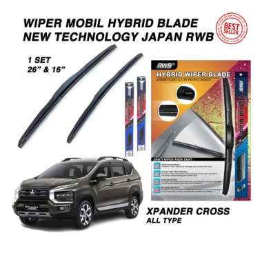 Wiper Mobil Xpander Cross Karet Wiper Frameless Hybrid Blade Set RWB Xpander Cross