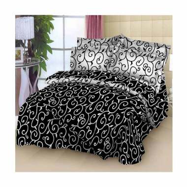 Jual Tatami Ulir Hitam Putih Set Bedcover dan Sprei Online