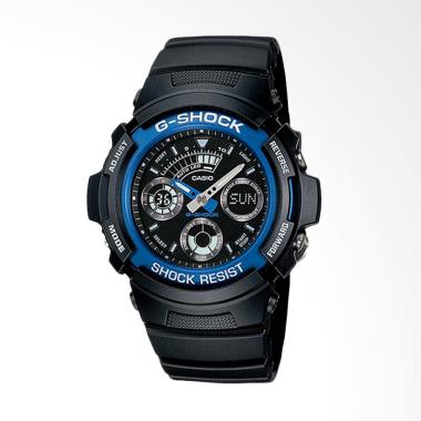 Jual Casio G-SHOCK Jam Tangan Pria - Black Blue AW-591
