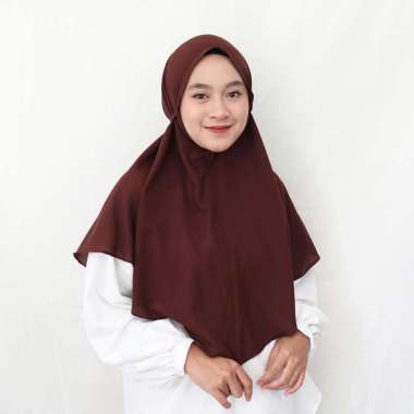 Maribel - Hijab Bergo Maryam Diamond Crepe Coffee